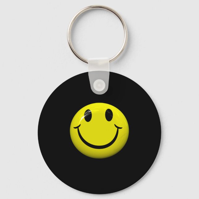 Dont Worry Be Happy Face  Keychain (Front)