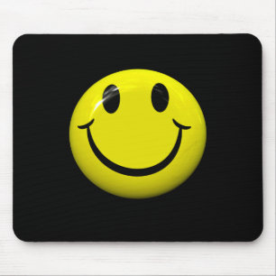Dont Worry Be Happy Face Mouse Pad
