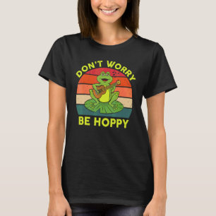 Don't Worry Be Hoppy Cute Frog Kids Toddler Boys G T-Shirt