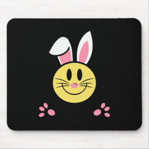 Don't Worry Be Hoppy Smile Face Easter Bunny Subli Mouse Pad