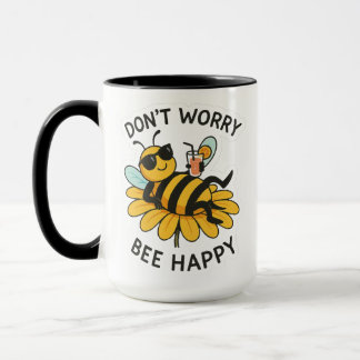 Don't worry bee happy mug