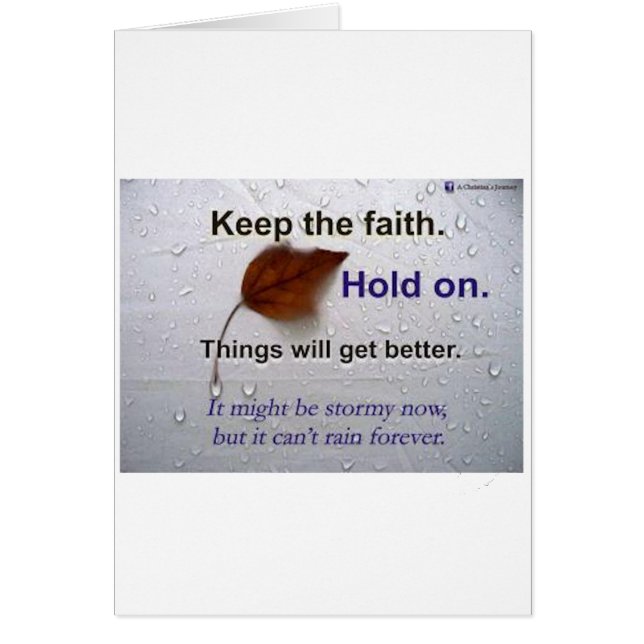 Don't Worry... Hold On... Things Will Get Better (Front)