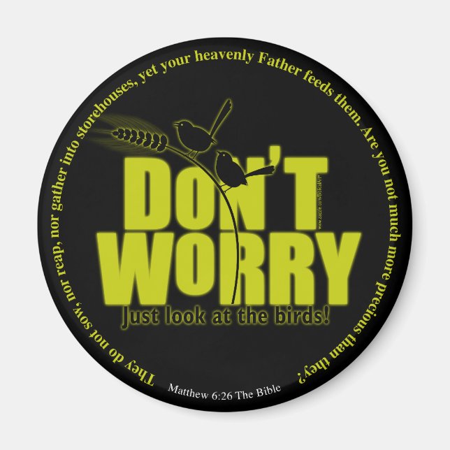 Don't Worry Magnet -  Dark Colours (Front)