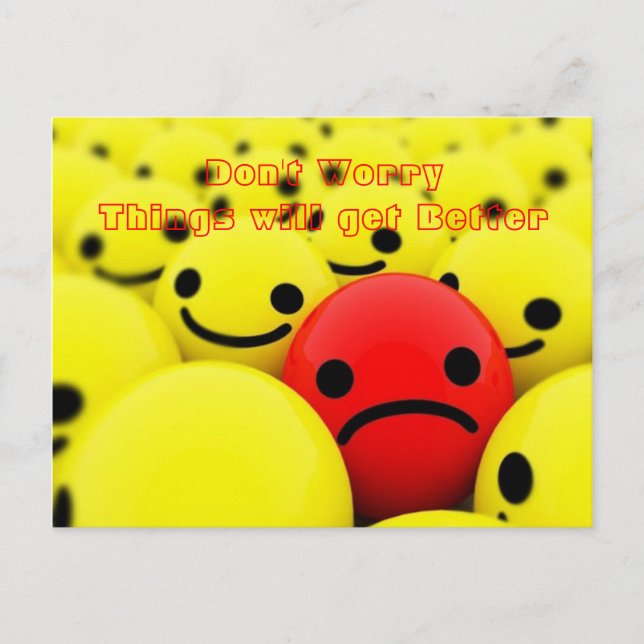 Don't Worry Things will get Better - Postcard (Front)