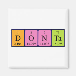 Donta periodic table name magnet