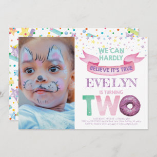 Donut 2e anniversaire Invitation photo