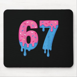 Donut 67 Meme Fun Six Seven Sprinkles Design  Mouse Pad