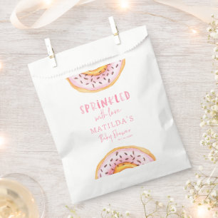 donut baby shower pink girly cute welcome favour bag
