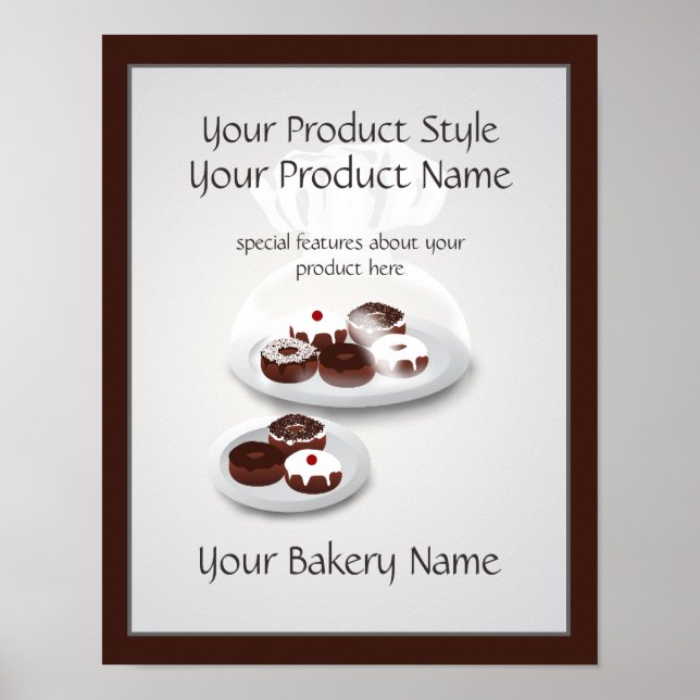 Donut Bakery Baker Shop Product Sign (Front)