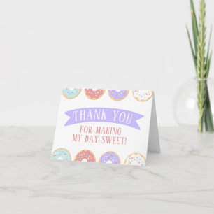 Donut Birthday Thank You Card
