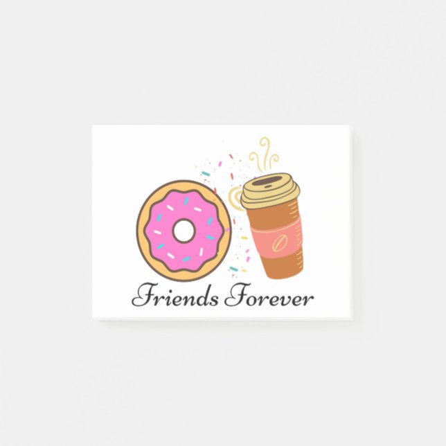 donut café amis pour toujours post-it notes (Devant)