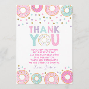 Donut Carte de remerciements grandir Partie vers l