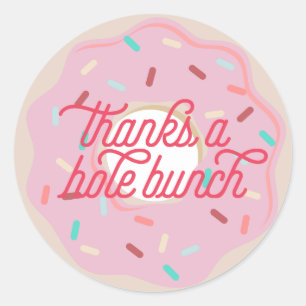 DONUT celebration THANK YOU stickers