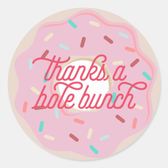 DONUT celebration THANK YOU stickers (Front)