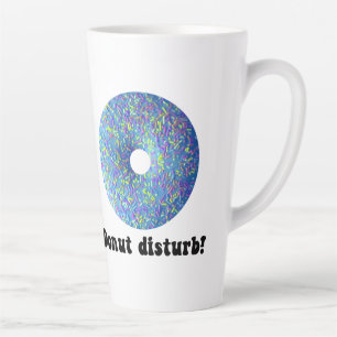 Donut disturb latte mug