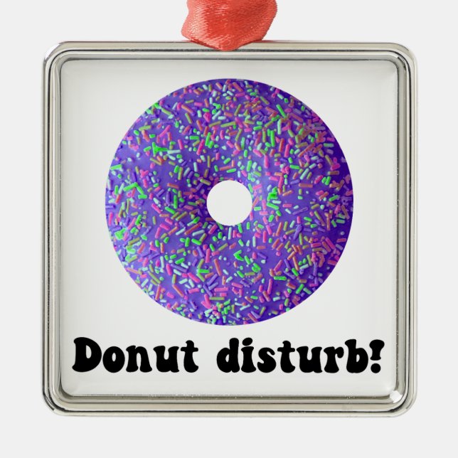 Donut disturb metal ornament (Front)