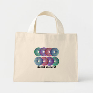 Donut disturb mini tote bag