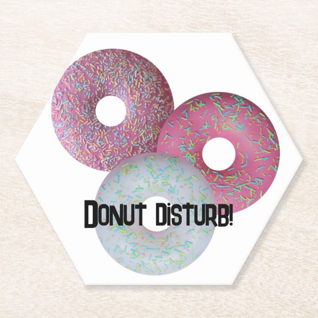Donut disturb! paper coaster (Front)