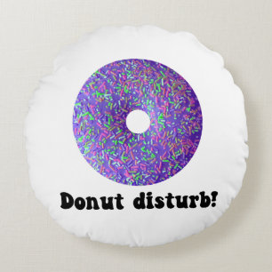 Donut disturb round pillow