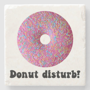 Donut disturb stone coaster