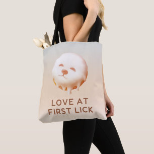Donut Dream: Glazed Smile Pup Repeat Pattern Tote Bag