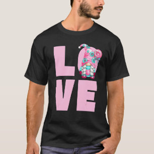 Donut Gnome Girl For Women Big Letter Cute Love Su T-Shirt