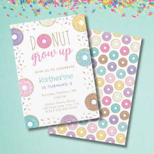 DONUT GROW UP  INVITATION