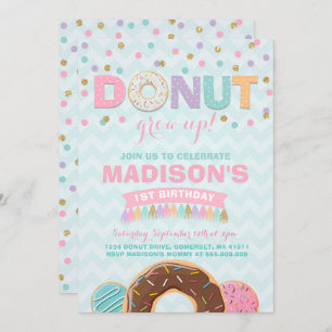 Donut Invitation Anniversaire Donut Grow Up Party