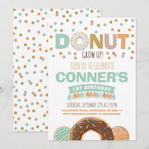 Donut Invitation Anniversaire Donut Grow Up Party