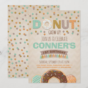 Donut Invitation Anniversaire Donut Grow Up Party