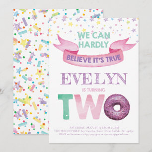 Donut Invitation du 2e anniversaire
