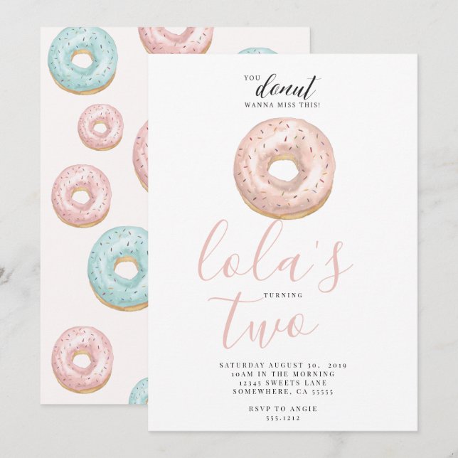 DONUT INVITE (Front/Back)