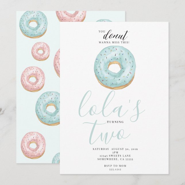 DONUT INVITE (Front/Back)