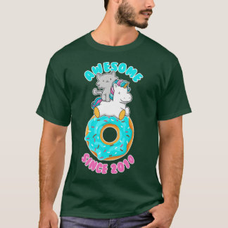 Donut Kitten Unicorn Awesome since 2010 T-Shirt
