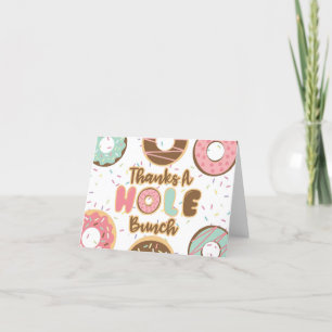 Donut Merci à un Carte de remerciements de trou
