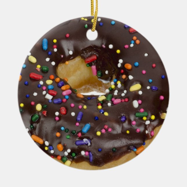 DONUT ORNAMENT CHOCOLATE WITH SPRINKLES (Front)