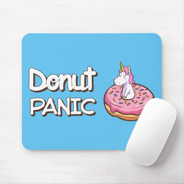 Donut Panic Unicorn Mouse Pad (With Mouse)