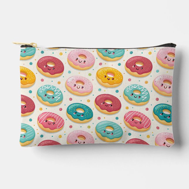 Donut Pattern Accessory Pouch (Front)