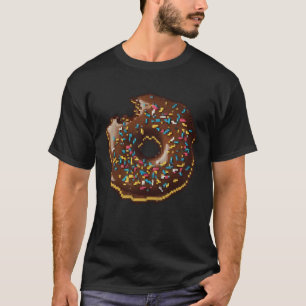 Donut Pixel 8 bit Retro Hungry Byte Sprinkles Food T-Shirt