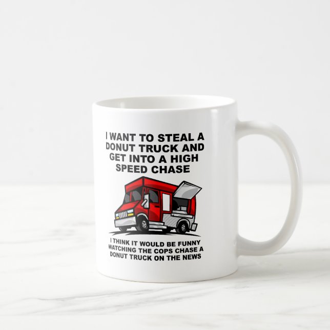Donut Police chasse drôle Mug (Droite)