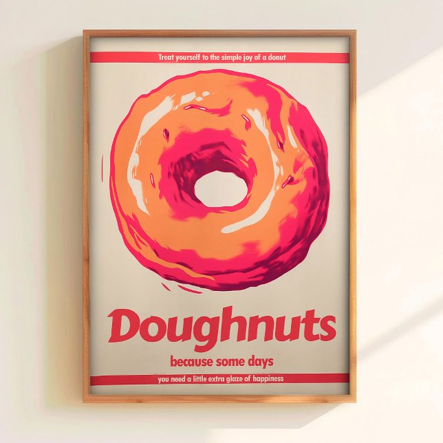 Donut Poster Retro Kitchen Art Retro Kitchen Poste (Creator Uploaded)