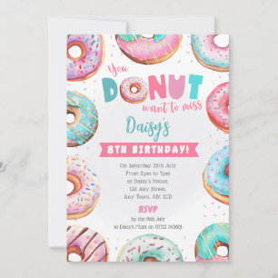 Donut Rose Invitation Anniversaire Vous Ne Voulez 