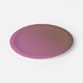 DONUT SHOP Pink + Brown Gradient Paper Plates