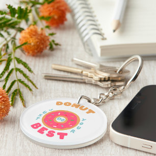 Donut Stress Just Do Your Best Keychain