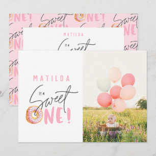 Donut sucré une invitation de 1er anniversaire