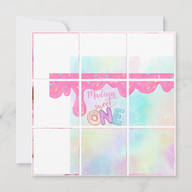 Donut Sweet One Invitation (Devant)