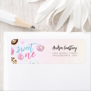 Donut Sweet One Rose and Blue Girl Premier anniver