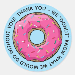 DONUT Thank You Teachers Classic Round Sticker
