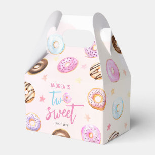 Donut Two Sweet Girl 2nd Birthday Favor Box