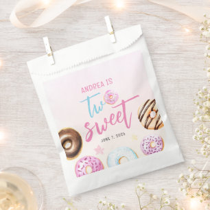 Donut Two Sweet Girl 2nd Birthday Favour Bag